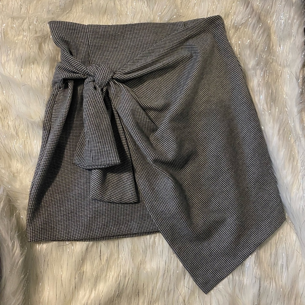 Illa Illa Boutique Plaid Knot Mini Skirt